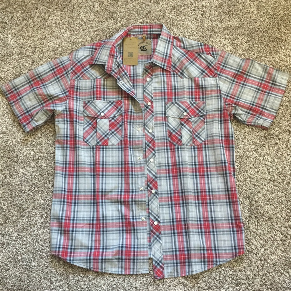 Men’s Plaid Button Down Dress Shirt